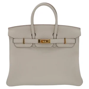 1:1 Hermès Replica - Birkin 25 Craie Togo Gold HW