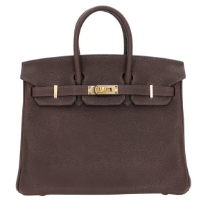1:1 Hermès Replica - Birkin 25 Ebene Barenia Faubourg Gold HW