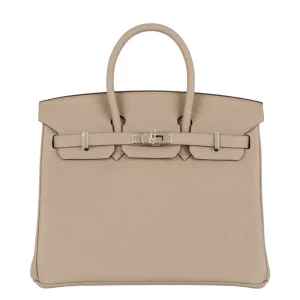 1:1 Hermès Replica - Birkin 25 Gris Tourterelle Togo Palladium HW