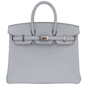 1:1 Hermès Replica - Birkin 25 Bleu Brume Chèvre | Best Quality