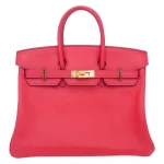 1:1 Hermès Replica - Birkin 25 Rouge Piment Swift Gold HW