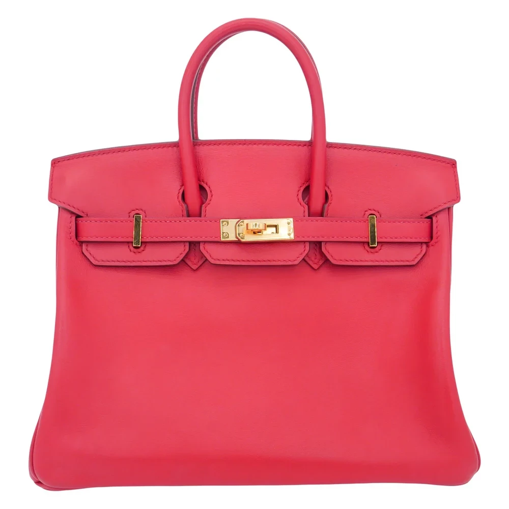 1:1 Hermès Replica - Birkin 25 Rouge Piment Swift Gold HW