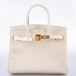1:1 Hermès Replica - Birkin 30 Craie Epsom Gold HW
