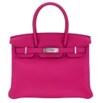 1:1 Hermès Replica - Birkin 30 Rose Pourpre Togo Palladium HW