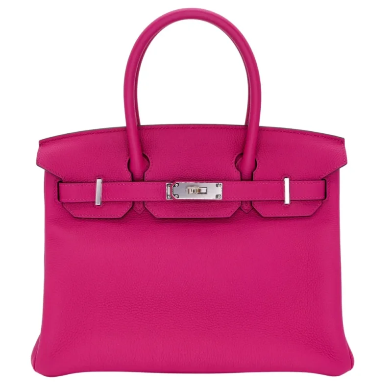1:1 Hermès Replica - Birkin 30 Rose Pourpre Togo Palladium HW