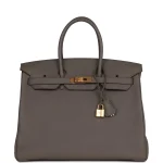 1:1 Hermès Replica - Birkin 35 Etain Togo Gold HW
