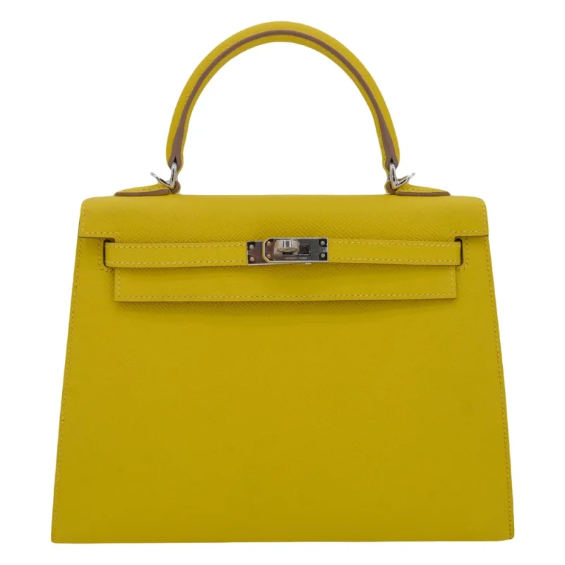hermes kelly 25 Inspired Indianapolis 1 1:1 Hermès Replica – Kelly 25 Sellier Lime Epsom Palladium HW - Premium Alternative Bag