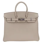 Artisan-Grade Hermès Dupes - Birkin 25 Craie Togo Palladium HW