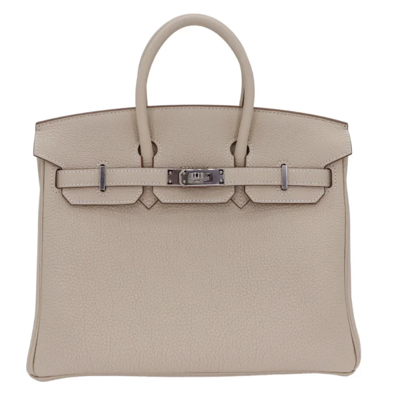 Artisan-Grade Hermès Dupes - Birkin 25 Craie Togo Palladium HW