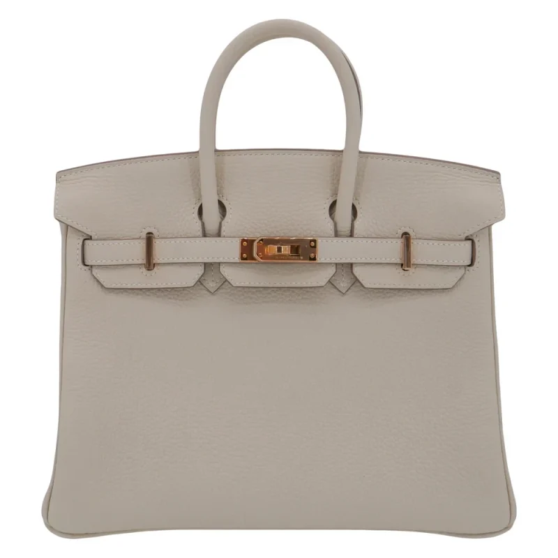 Artisan-Grade Hermès Dupes - Birkin 25 Craie Togo Rose Gold HW