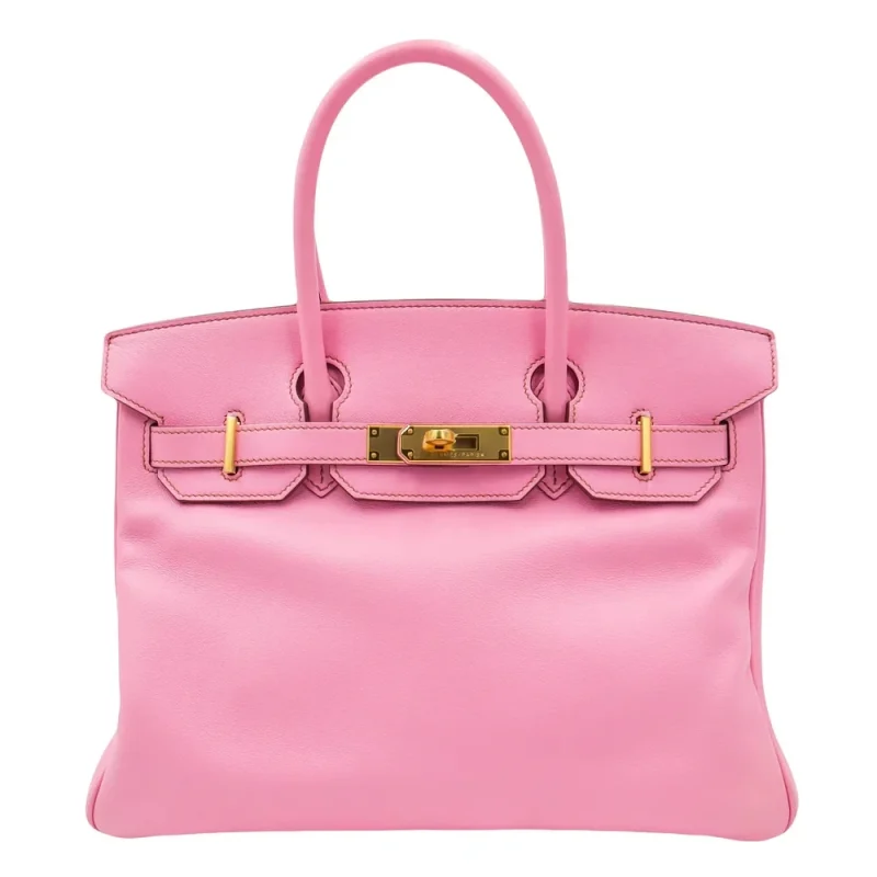 Artisan-Grade Hermès Dupes - Birkin 30 Bubblegum Swift Gold HW