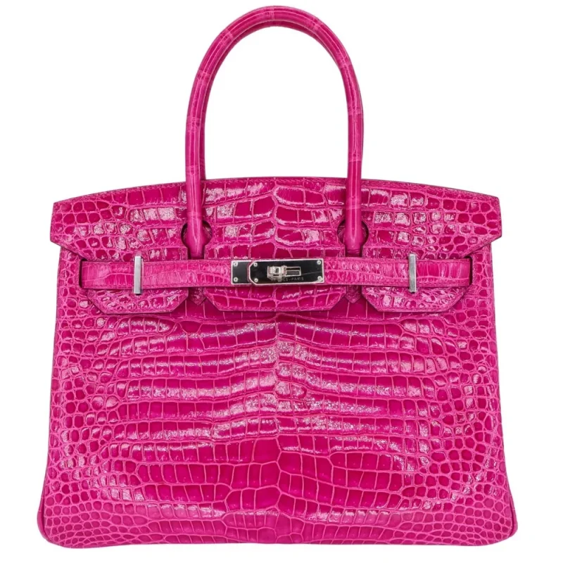 Hermès Birkin 30 Rose Scheherazade Front View