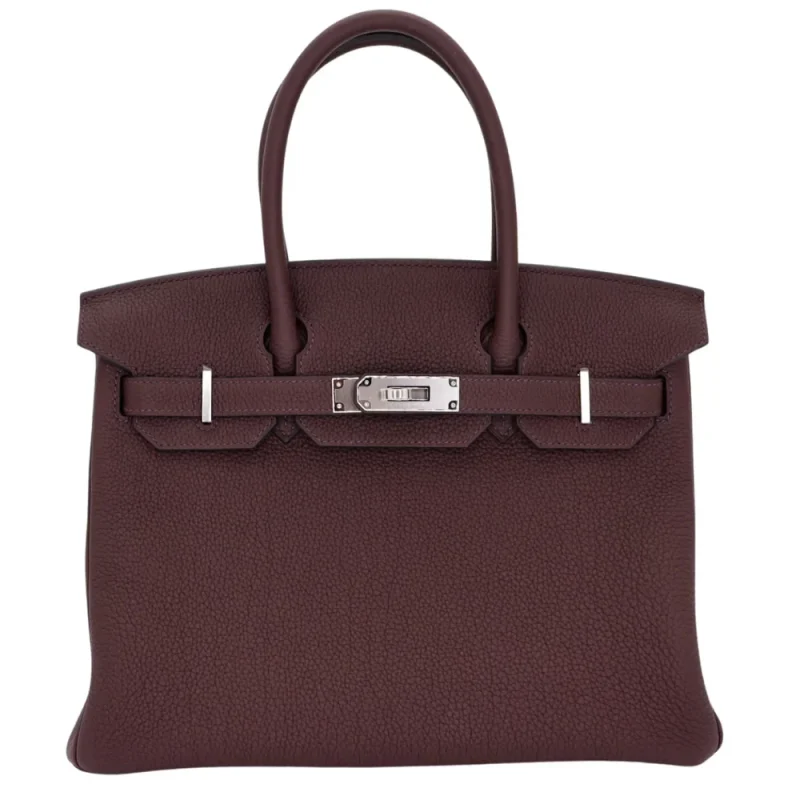 Artisan-Grade Hermès Dupes - Birkin 30 Rouge Sellier Togo Palladium HW