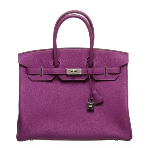 Artisan-Grade Hermès Dupes - Birkin 35 Anemone Togo Palladium HW