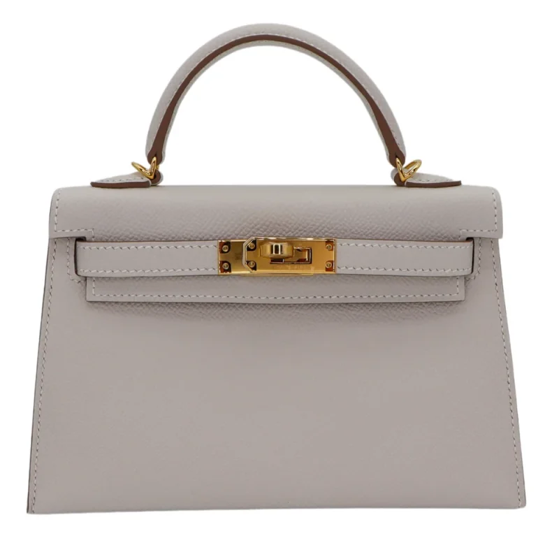 Artisan-Grade Hermès Dupes - Kelly II Sellier Mini Gris Pale