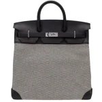 Best Replica Hermes HAC 40 Black Toile/Swift Palladium HW