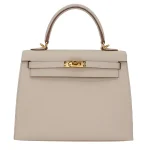 Best Replica Hermes - Kelly 25 Sellier Craie Epsom Gold HW
