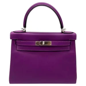 Best Replica Hermes - Kelly 28 Retourne Anemone Togo Palladium HW