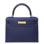 Best Replica Hermes - Kelly 28 Sellier Bleu Saphir Epsom Gold HW