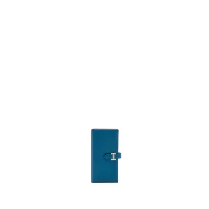 Hermès Bearn Wallet Blue Epsom Silver HW | ReplicaHermesBags