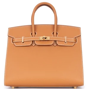 Hermès Birkin 25 Sellier Epsom Gold Gold HW - Premium Replica
