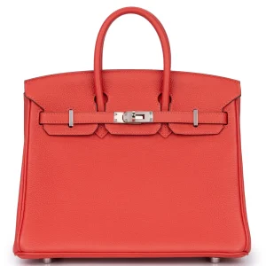 Hermès Birkin 25 Togo Bougainvillier Palladium HW - Artisan-Grade Dupes