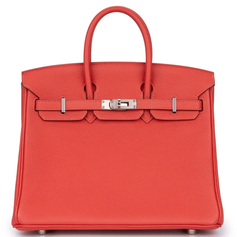Hermès Birkin 25 Togo Bougainvillier Palladium HW - Artisan-Grade Dupes