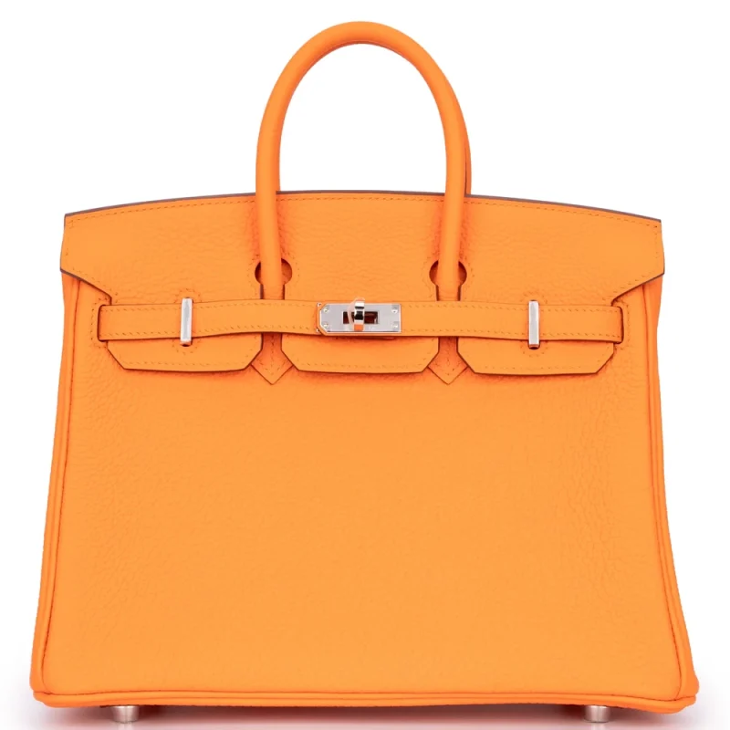 Hermes birkin 25 Inspired Memphis 2 Hermès Birkin 25 Togo Orange Minium Palladium HW – High-End Inspired - Designer Inspired Luxury Bag