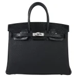 Hermès Birkin 25 Touch Black Lizard/Togo Replica Bag