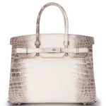 Hermès Birkin 30 Himalayan Blanc Crocodile White Gold Replica