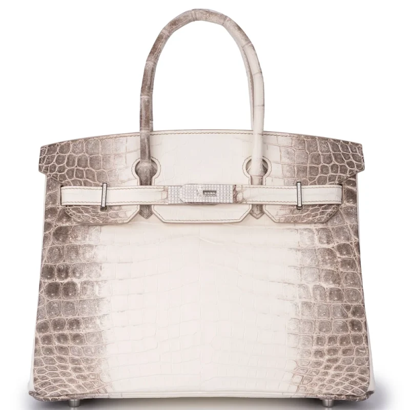 Hermès Birkin 30 Himalayan Blanc Crocodile White Gold Replica