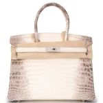 Hermès Birkin 30 Himalayan Blanc Crocodile White Gold Diamond