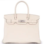 Hermès Birkin 30 Retourne Togo Veau Craie Palladium HW Replica