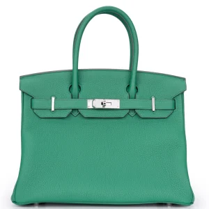 Hermès Birkin 30 Retourne Togo Vert Vertigo Replica Bag
