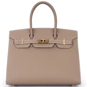 Hermès Birkin 30 Sellier Epsom Etoupe Gold HW - Replica