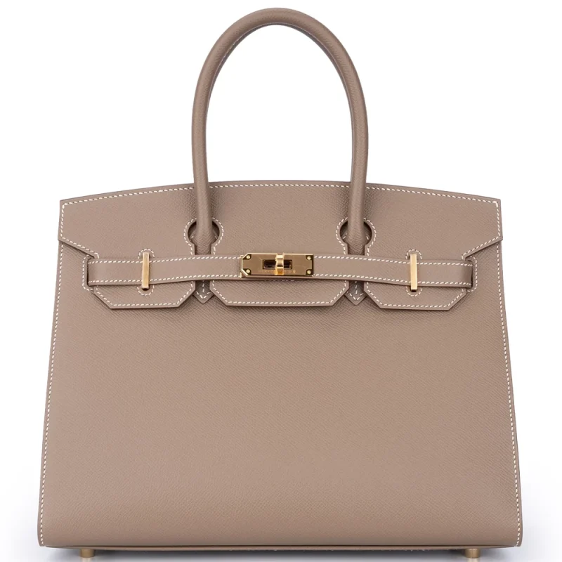 Hermès Birkin 30 Sellier Epsom Etoupe Gold HW - Replica