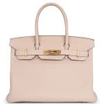 Hermès Birkin 30 Togo Gris Tourtlle Gold HW Dupes | Artisan Quality