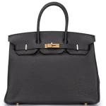 Hermès Birkin 35 Retourne Black Gold HW - Premium Replica