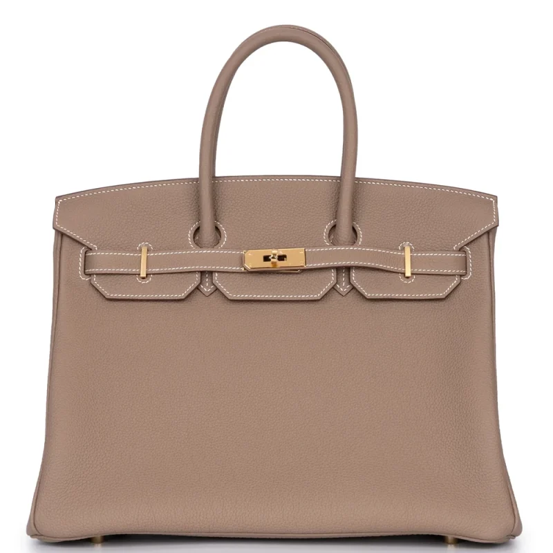 Hermes Birkin 35 Inspired Norwich 2 Hermès Birkin 35 Togo Etoupe Gold HW – Mirror Quality Replicas - Designer Inspired Luxury Bag