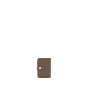 Hermès Dogon Compact Wallet Etoupe Togo Silver HW - Replica