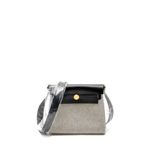 Hermès Herbag Mini Black/Ecru Canvas Replica | Shop Now