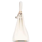 Hermès Kelly 25 Retourne Swift Mushroom Gold HW - Mirror Quality Replicas Side1