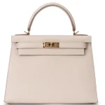 Hermès Kelly 28 Sellier Epsom Craie Gold HW - High-End Inspired