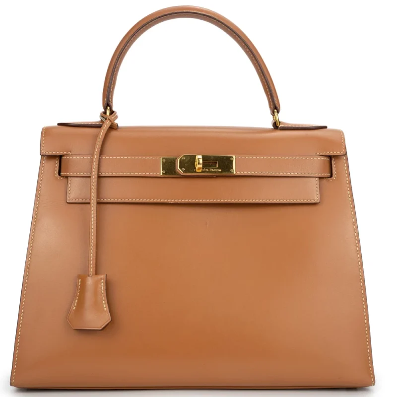 Hermes Kelly 28 Inspired Sydney Australia 1 Hermès Kelly 28 Vintage Chamonix Natural Gold HW – Premium Replica - Premium Alternative Bag