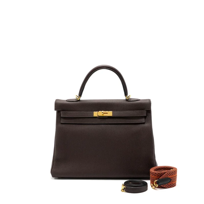 Hermès Kelly 35 Chocolate Togo Dupes | Artisan-Grade Quality