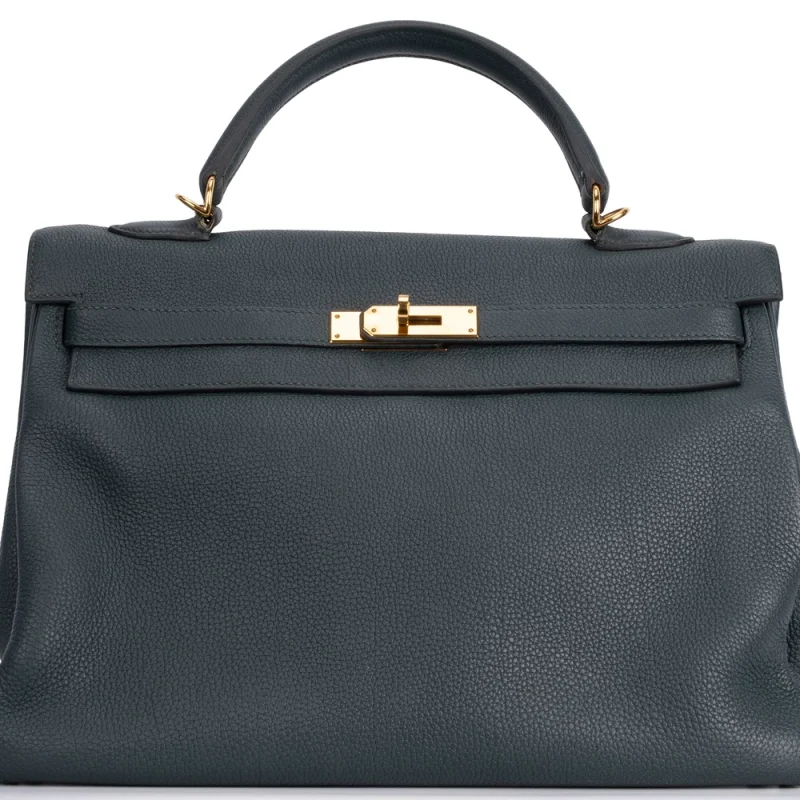 Hermès Kelly 35 Togo British Green Gold HW Replica | Premium Quality