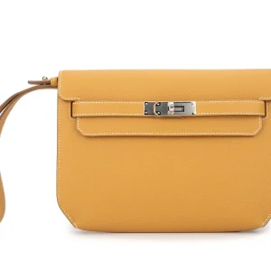 Hermès Kelly Depeches 25 Togo Natural Sable Palladium HW
