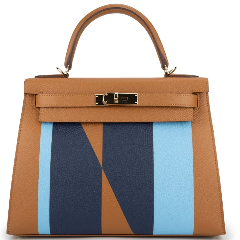 Hermes Kelly 28 Inspired Adelaide 3 Hermès Kelly Graphie 28 HSS Epsom/Clemence/Chevre Multicolored Permabrass HW – Mirror Quality Replicas - Premium Alternative