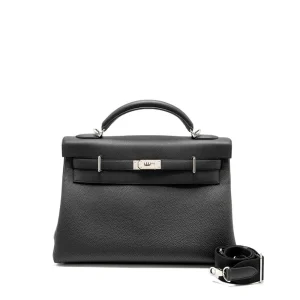 Hermès Kelly Maxi 42 Black Togo Silver HW – Best Replica