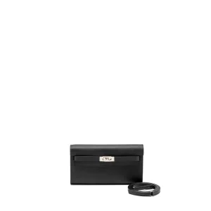 Hermès Kelly To Go Black Epsom Silver HW - Best Replica